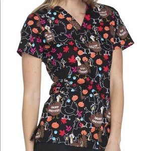 Cherokee Thanksgiving Scrub Top